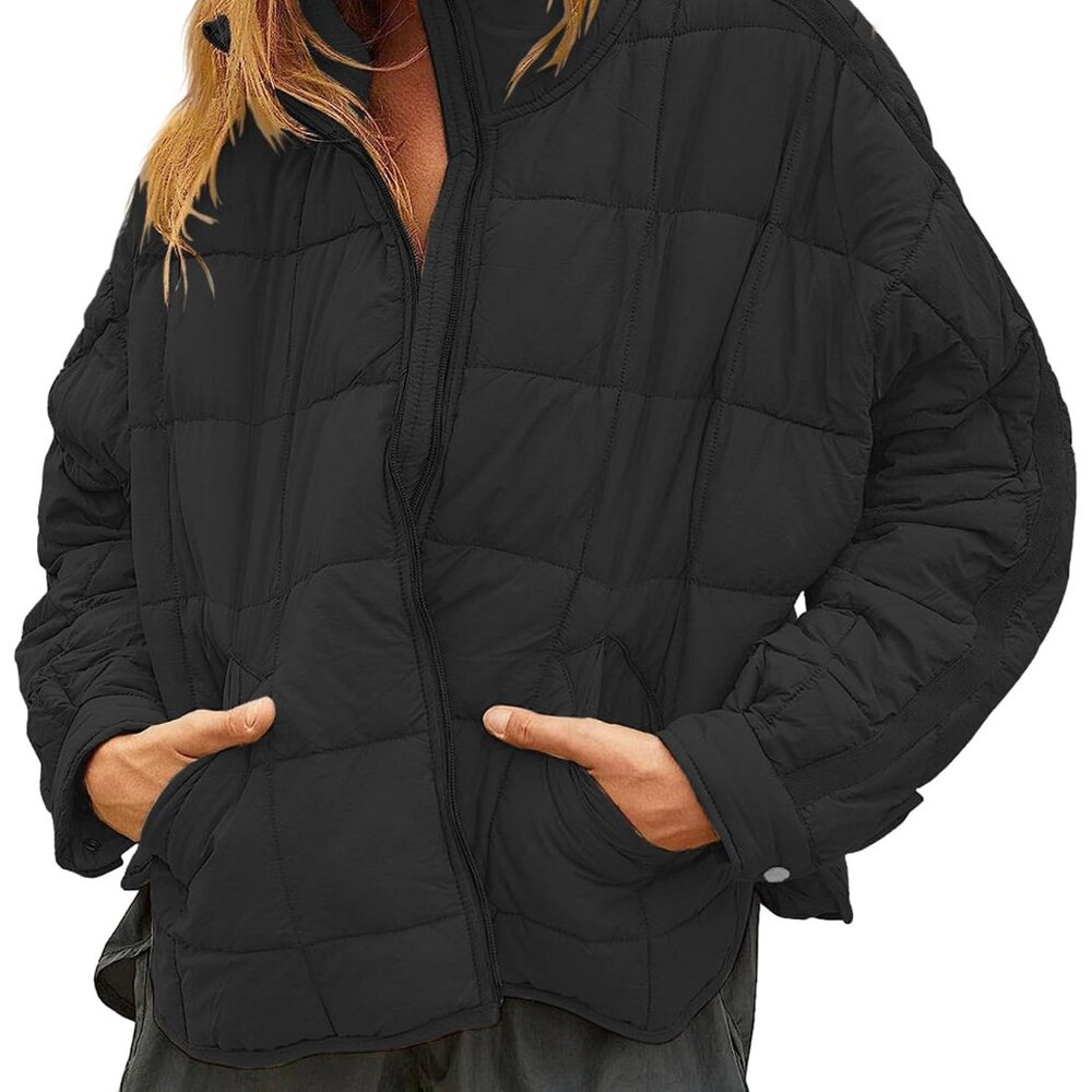 Oversized Lightweight Puffer Jacket Quilted Winter Coat Chic Minimal Style